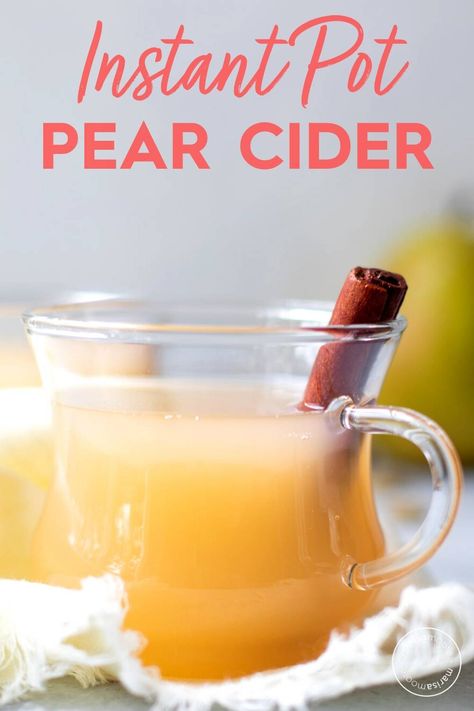 This homemade pear cider recipe is perfectly spiced with cinnamon and cardamom. This spiced pear cider is delicious chilled or served warm and can be made in the Crockpot or Instant Pot! #pears #InstantPot Pear Cider Recipe, Fruit Truck, Homemade Cider, Pear Crumble, Pear Cider, Recipe List, Cider Recipe, Spiced Pear, Slow Cooker Desserts