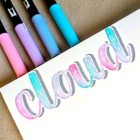 Pastel Brush Pen Art Ideas, Pastel Brush Pen Art, Pastel Calligraphy, Handlettering Inspiration, Calligraphy Art Quotes, Pastel Quotes, Tombow Brush Pen, Book Art Projects, Calligraphy Ideas