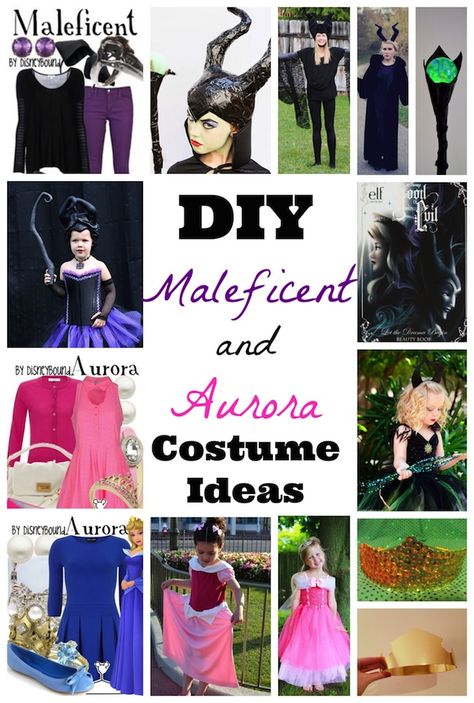 DIY Maleficent Costume Ideas | Sleeping BeautyCostume | Aurora Costume Ideas Aurora Costume Ideas, Maleficent And Aurora Costume, Diy Maleficent Costume, Costume Ideas Disney, Maleficent And Aurora, Maleficent Costume Diy, Maleficent Costumes, Aurora Costume, Sleeping Beauty Costume