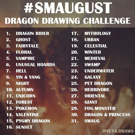 Dragon Prompts, Sketch Prompts, Inktober List, Inktober Prompts, Oc Makers, Comics Sketch, Sketchbook Assignments, 30 Day Art Challenge, Sketchbook Challenge