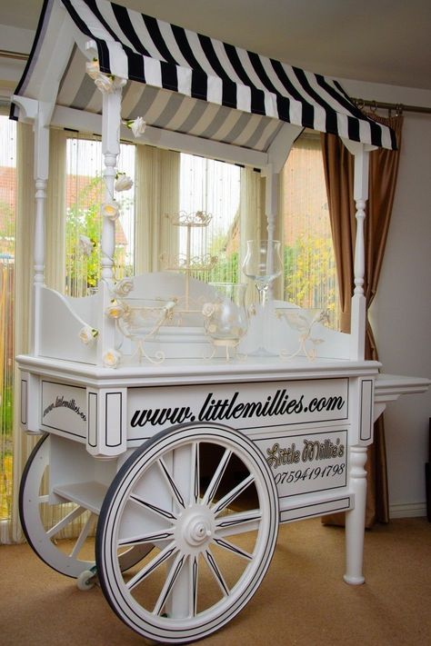 Candy Cart For Sale - Business Opportunity - Wedding | eBay Candy Cart Plans, Diy Candy Cart, Candy Kiosk, Wedding Candy Cart, Candy Car, Sweet Carts, Food Cart Design, Ice Cream Cart, Food Carts