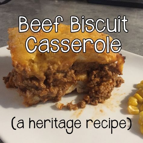 Canned Biscuit Casserole Recipes, Beef Biscuit Casserole, Hamburger And Biscuits Recipes, Ground Beef Canned Biscuits, Beefed Up Biscuit Casserole, Ground Beef And Biscuit Casserole, Ground Beef Biscuit Casserole, Buiscits And Ground Beef, Ground Beef Casserole With Biscuits