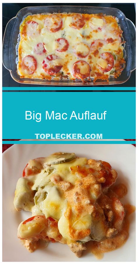 Big Mac Auflauf Hamburger Casserole, Big Mac, Low Carb, Food And Drink, Mac, Snacks, Low Carb Recipes