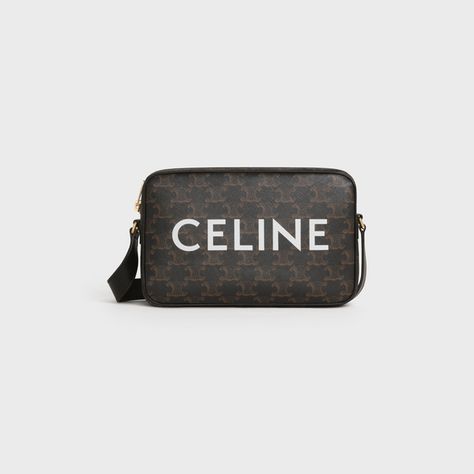 Medium Messenger Bag in Triomphe Canvas with Celine Print - Black - 194502CIM.38NO | CELINE Fragrance Bottle, Cross Bag, Messenger Bag Men, Celine Bags, Celine Bag, New Fragrances, Medium Bags, Street Fashion, Plastic Bag