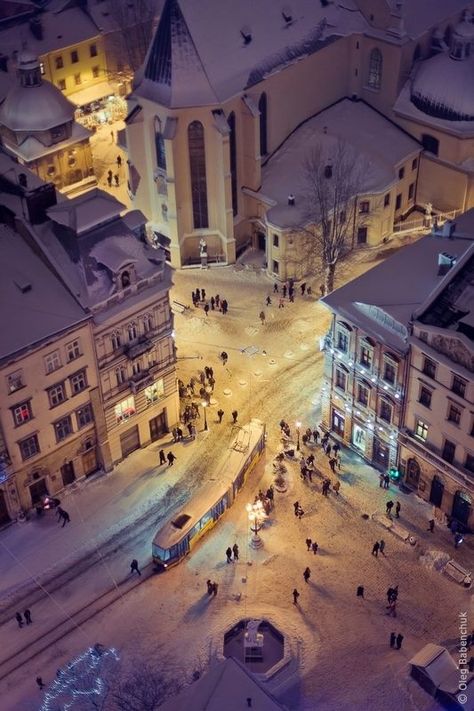 Winter in Lviv , W Ukraine, from Iryna Winter In Ukraine, Ukraine Flowers, Ukraine Travel, Vertical City, Flowers Delivery, Lviv Ukraine, East Europe, To Infinity And Beyond, Tallinn