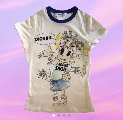 Jadore Dior Tshirt, Dior Tshirt, Jelly Purse, Dior Girl, Cartoon Tops, Clothing Pieces, One Clothing, Back To School Outfits, School Outfits