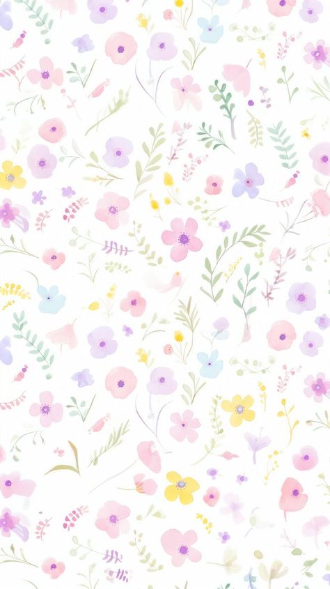 Flower Wallpaper Design, Pastel Flowers Background, Cute Pastel Patterns, Cute Graphics Design, Spring Asthetics Wallpaper, Kids Background Wallpapers, Cute Wallpapers Flowers, Line Art Iphone Wallpaper, May Flowers Wallpaper