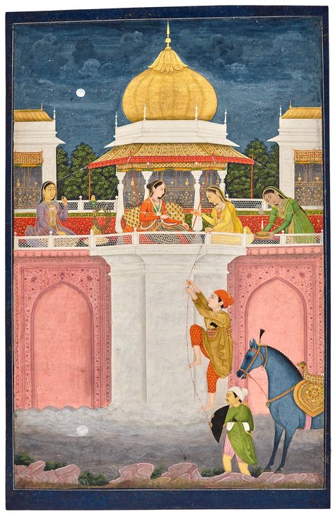 Mughal Miniature, Mughal Miniature Paintings, Indian Traditional Paintings, Mughal Paintings, Persian Miniature, Miniature Paintings, Asian Painting, Indian Painting, A Prince