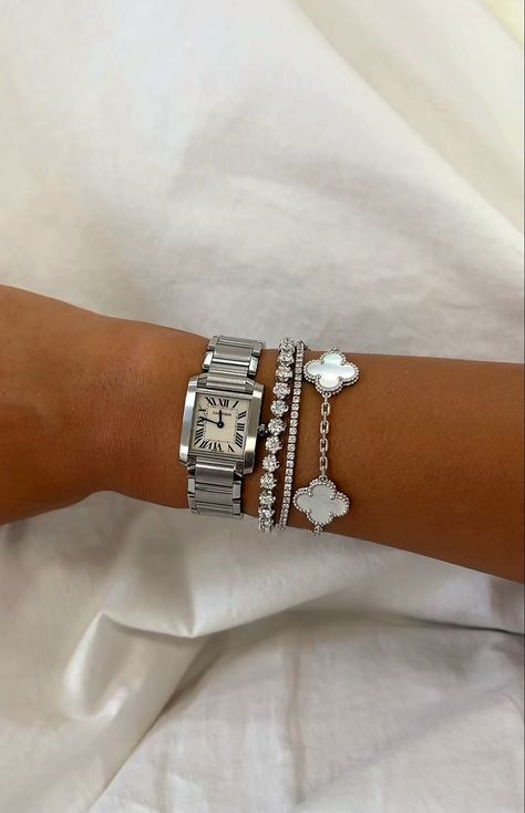 Silver Bracelet Stack, Wrist Jewelry, Luxe Jewelry, Dope Jewelry, Jewelry Essentials, Classy Jewelry, Jewelry Lookbook, Stacked Jewelry, Instagram Inspo