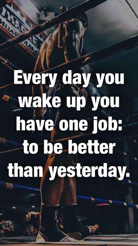 Every day you wake up you have one job: to be better than yesterday. Yesterday Quotes, Know Yourself Quotes, Best Quotes Wallpapers, Behavior Reflection, Biblical Quotes Inspirational, Better Than Yesterday, Motivation App, Inspirational Quotes Wallpapers, You Had One Job