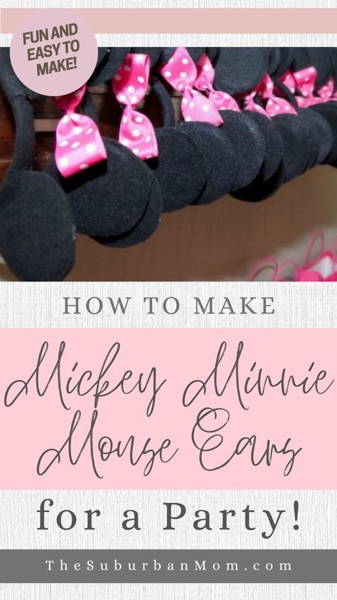 Ears Tutorial, Diy Mickey Mouse Ears, Minnie Y Mickey Mouse, Minnie Mouse Headband, Mickey Mouse Birthday Party, Minnie Party, Mickey Party, Minnie Mouse Birthday Party, Mickey Y Minnie