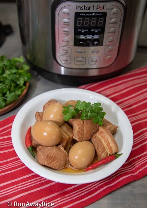 Instant Pot Thit Kho, Thit Kho Recipe Instant Pot, Vietnamese Instant Pot Recipes, Thit Kho Recipe, Pork And Eggs, Pork Sirloin Tip Roast, Thit Kho, Instant Pot Asian Recipes, Caramelized Pork