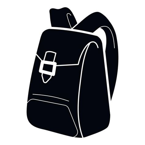 Canvas backpack icon, simple style Backpack Icon, Canvas Backpack, Simple Style, Vector Art, This Is Us, Backpacks, Canvas