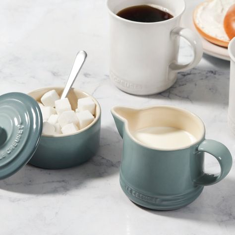 Le Creuset Colors, Microwave Dimensions, Enameled Cast Iron Cookware, Cream And Sugar Set, Le Creuset Stoneware, Ceramic Tea Set, Set Decor, Oven Microwave, Ceramic Set