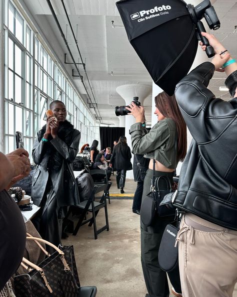 Model posing with perfume for a photo backstage at a NYFW show before walking the runway. Nyfw Aesthetic, Fashion Industry Aesthetic, Nyc Model Aesthetic, Nyc Aesthetic Fashion, Nyfw 2024, Nyfw Backstage, Runway Model Aesthetic, Industry Aesthetic, Aesthetic Nyc