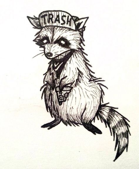 Trash Raccoon. Tattoo Idea. Punk rock. So cute! Raccoon Tattoo, American Traditional Tattoo Ideas, Traditional Tattoo Ideas, American Traditional Tattoo, American Traditional, Tattoo Idea, Traditional Tattoo, Punk Rock, So Cute