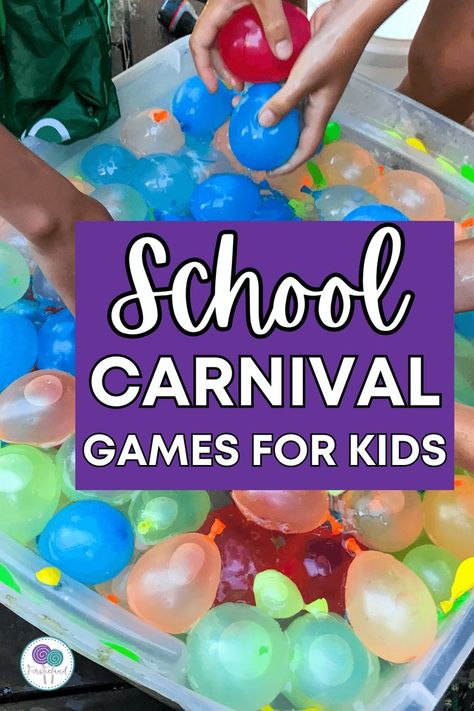 Educational carnival game ideas for an elementary school carnival Carnival Games For Kindergarten, Carnival Day Activities For Kids, Fun At The Fair Preschool Theme, Fun Fair Activities, Fall Carnival Games For Preschoolers, Preschool Carnival Ideas, How To Make Carnival Games, Educational Carnival Games, Kindergarten Carnival Games