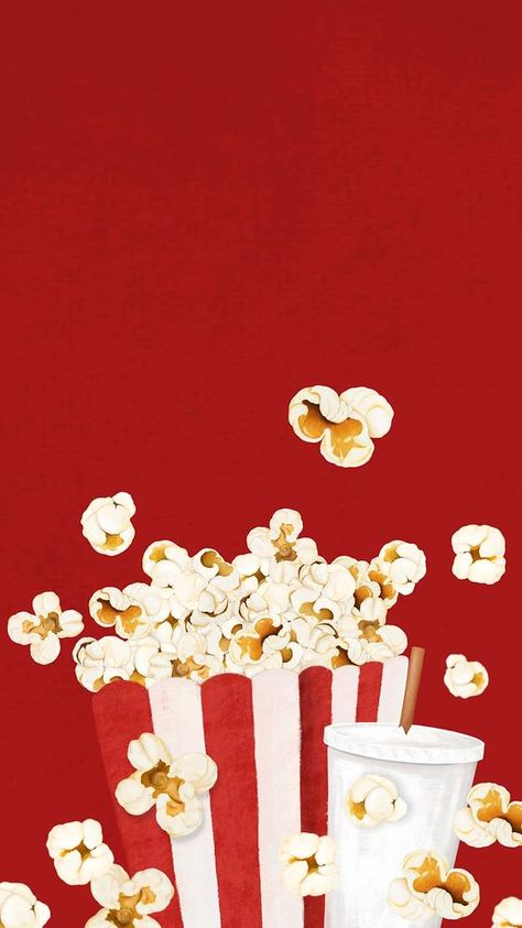 Red Food Background, Popcorn Images, Aesthetic Popcorn, Popcorn Wallpaper, Popcorn Background, Popcorn Aesthetic, Cinema Wallpaper, Butterfly Phone Wallpaper, Instagram Story Background