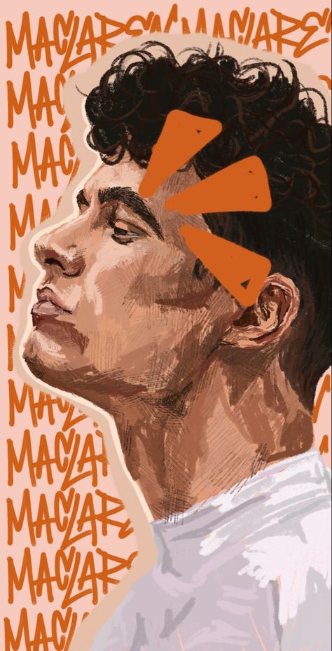 A digital drawing of lando norris the formula 1 mclaren racer. With a orange background with mclaren written on top in a darker orange colour using graffiti tag lettering. Lando Norris Sketch, Lando Norris Painting, Lando Norris Drawing, F1 Drawing, F1 Artwork, F1 Art, Celebrity Drawings, Christmas Fonts, Watch Wallpaper