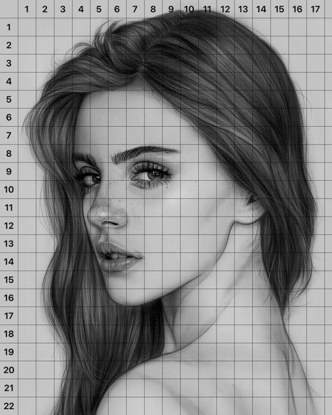 Pencil Shading Portrait, Grid Sketch, Drawing Grid, Face Art Drawing, Marvel Art Drawings, Tears Art, Grid Art, Pencil Portrait Drawing, Sketch Images