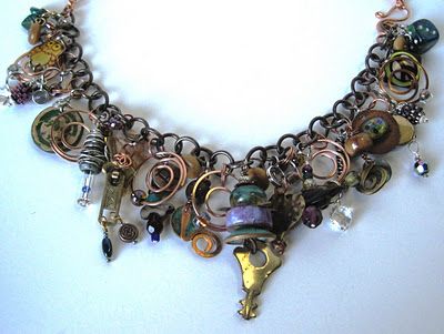 Charm Bracelet by Robbie Moriarity Found Object Jewelry, Studio Jewelry, Talisman Jewelry, Talisman Necklace, Prayer Box, Repurposed Jewelry, Starfish Necklace, Found Object, In The Studio