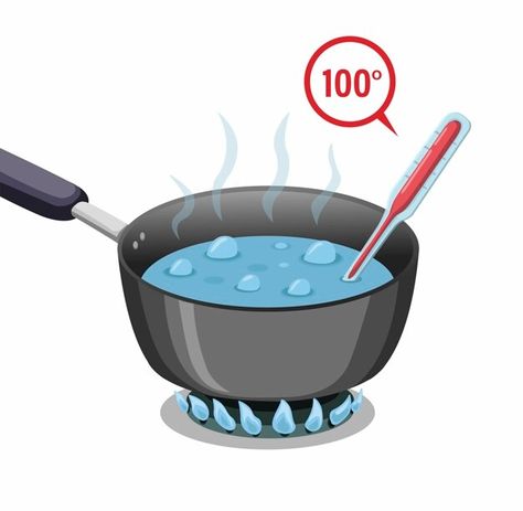 Boiling water. 100 degree water on pan w... | Premium Vector #Freepik #vector #food #restaurant #cartoon #kitchen Boiling Water Illustration, Boiling Water Drawing, Restaurant Cartoon, Cartoon Kitchen, Bird Outline, Infographic Inspiration, Basic Anatomy And Physiology, Cartoon Food, Balloon Background