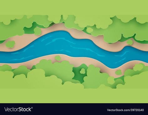 Forest Top View Illustration, River Animation, River Top View, Planet Poem, Forest Top View, Top View Illustration, Forest Drawing, Water Illustration, School Interior