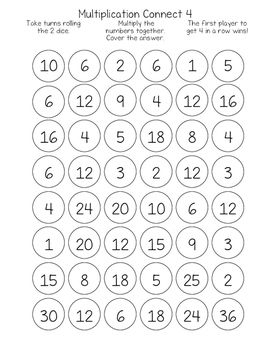 Multiplication Connect 4 Connect Four Multiplication Game, Multiplication Connect 4, Connect 4 Multiplication Game, Multiplication Printables, Connect 4 Game, Connect 4, Connect Four, Multiplication Games, Math Games For Kids