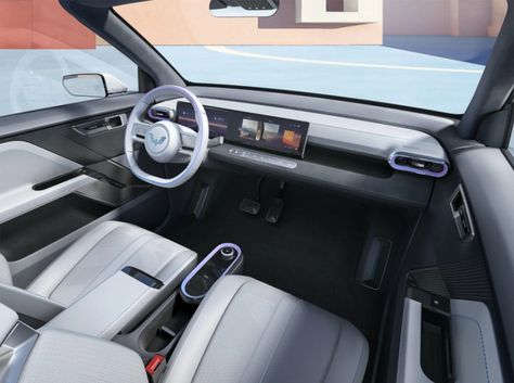 GM Wuling Hong Guang Mini EV Cabrio China Spaceship Interior Cockpit, Affordable Electric Cars, Car Interior Sketch, Spaceship Interior, Microcar, Car Interior Design, Interior Sketch, Smart Fortwo, Large Cars