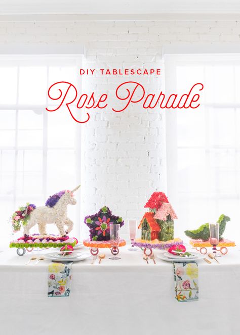 Rose Parade Tablescape Rose Bowl Parade, Diy Tablescapes, Tournament Of Roses Parade, New Years Eve Dessert, Ftd Flowers, Valentines Brunch, Die Rose, Diy Rose, Rose Parade