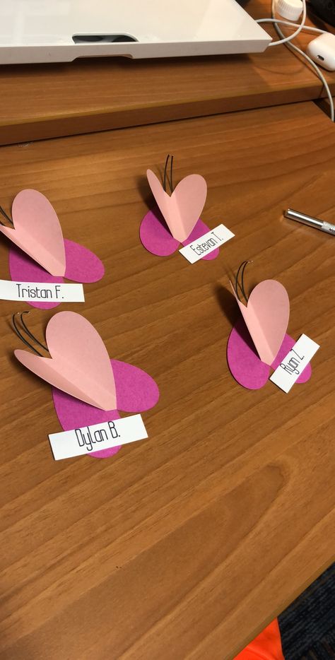 February Door Decs Ra, Butterfly Door Decs, Dorm Name Tags, Door Decs Ra, Resident Assistant Door Decs, Ra Programs, Cubby Tags, Dorm Door Decorations, Ra Door Decs