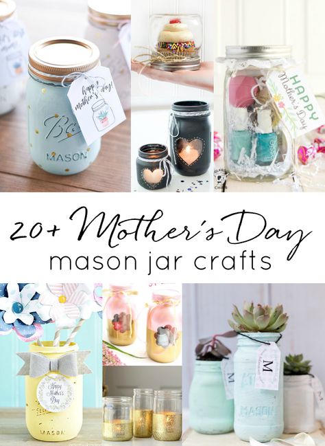 Homemade Mother's Day Gift Ideas in Jars. Mason Jar Mother's Day Gift DIY Mason Jar Gift Tags, Mason Jar Gifts Diy, Creative Mother's Day Gifts, Crafts Love, Easy Mother's Day Crafts, Cute Mothers Day Gifts, Homemade Mothers Day Gifts, Grandmas Mothers Day Gifts, Gift Jar