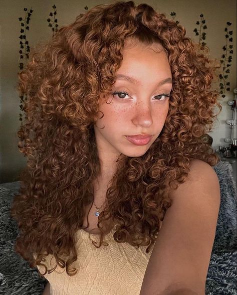 Curly Ginger Hair, Reddish Hair, Mixed Curly Hair, Honey Brown Hair, Brown Curly Hair, Blonde Curly Hair, Colored Curly Hair, Baddie Hairstyles, Hair Inspiration Color