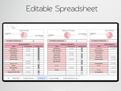 Project Planner Template Google Sheets Excel Spreadsheet undatedplanner #plannerpagesprintablefree #planneressentialsbundle #blogplanner. Project Planner Template, Spreadsheet Design, Monthly Tasks, Excel Budget Spreadsheet, Budget Spreadsheet Template, To Do List Template, Monthly Budget Spreadsheet, Excel Budget, Monthly Budget Template