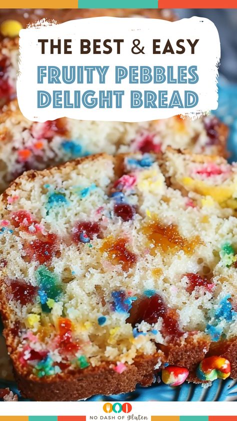 Fruity Pebbles Delight Bread Fruity Pebbles Bread, Fruity Pebbles Cereal, Pebbles Cereal, Loaf Cakes, Dessert Smoothie, Family Breakfast, Bread Snacks, Fruity Pebbles, Soup Dinner