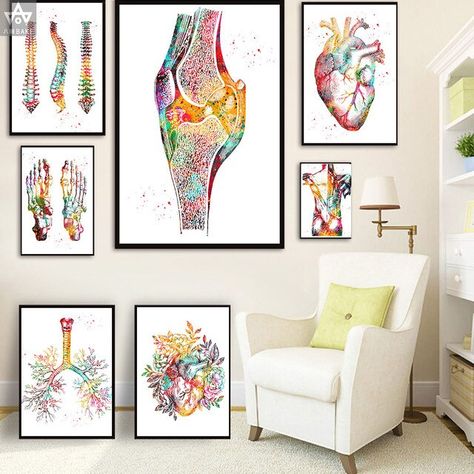 Human Anatomy Muscles System Wall Art Canvas Painting Posters And Prints Body Map Wall Pictures Medical Education Home Decor _ - AliExpress Mobile Human Anatomy Muscles, Anatomy Muscles, Clinic Art, Muscle System, Systems Art, Kids Room Paint, Clinic Interior Design, Body Map, Map Pictures