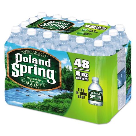 Nestle Waters 1098091 Natural Spring Water, 8 oz Bottle, 48 CT Poland Spring Water, Mini Sala, Natural Spring Water, Natural Spring, Grocery Foods, Half Pint, Spring Bags, Spring Nature, Spring Water