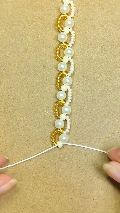 Inspirasi Payet, Beaded Bracelet Tutorial, Bracelets Tutorial, Bracelet Craft, Bracelet Craft Diy, Beaded Bracelets Tutorial, Jewelry Making Project, Bracelet Tutorial, Bracelet Crafts