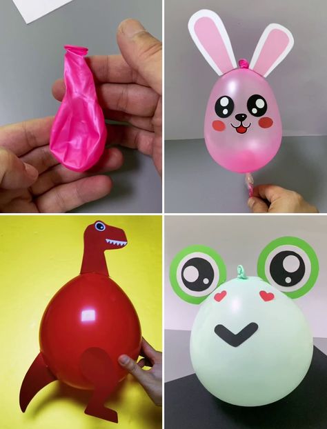 Kids Art & Craft - Wonderful DIY Hacks and Crafts using Balloons Craft With Balloons, Ballon Crafts Ideas, Ballon Crafts For Kids, Balloon Art For Kids, Balloon Activities For Kids, Crafts With Balloons, Balloon Crafts For Kids, Balloon Crafts Preschool, Baloon Diy