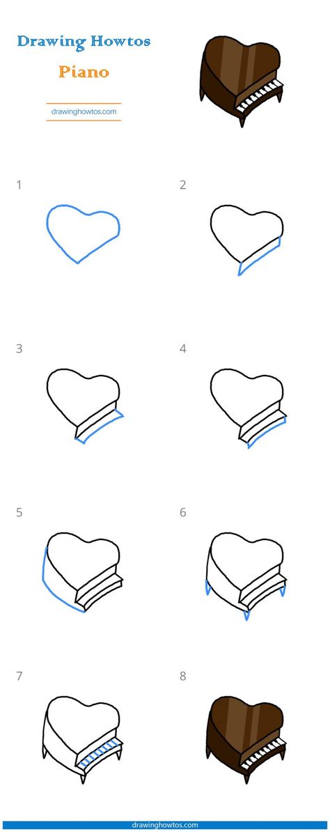 How to Draw a Piano - Step by Step Easy Drawing Guides - Drawing Howtos How To Draw Music Notes Step By Step, How To Draw A Piano Step By Step, How To Draw A Piano, Piano Drawing Easy, Plain Black Wallpaper, Pants Png, Music Drawings, Sharpie Markers, Playing Piano