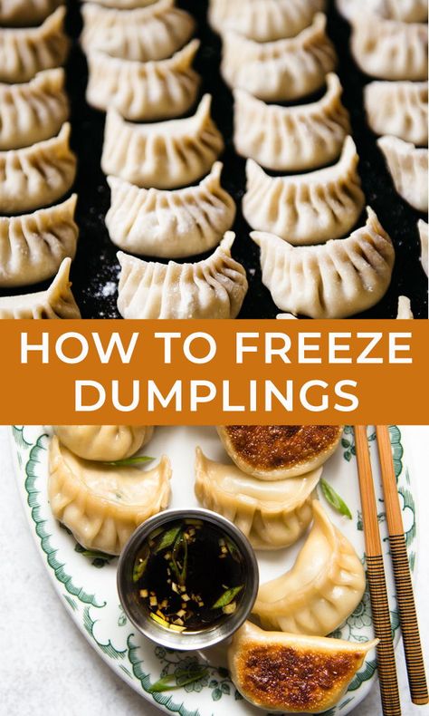 How To Freeze Dumplings, Meal Prep Dumplings, Dumpling Meal Prep, Freezer Dumplings, Dumpling Filling Ideas, Frozen Dumplings Recipe, How To Fold Dumplings, Dumpling Filling Recipe, Homemade Dumplings Recipe