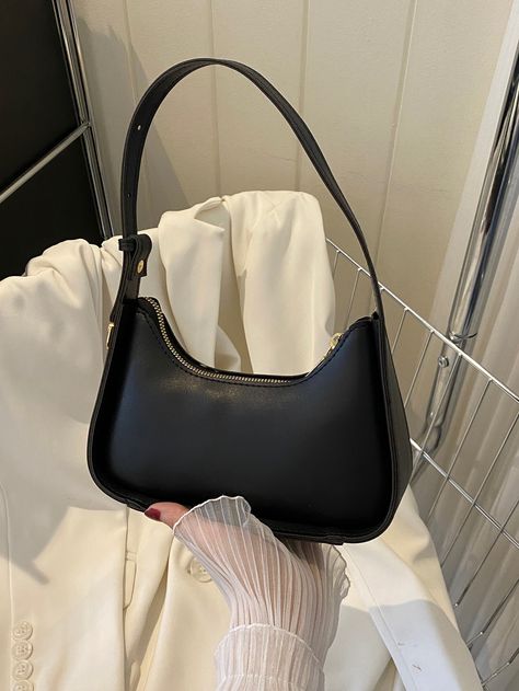 Solid Color Simple Style Handheld Bag / Shoulder BagI discovered amazing products on SHEIN.com, come check them out! Clutch Purse Black, Armpit Bag, Girly Bags, Inspo Outfit, Pretty Bags, Bird In Bag, Bag Bag, Shoulder Purse, Square Bag