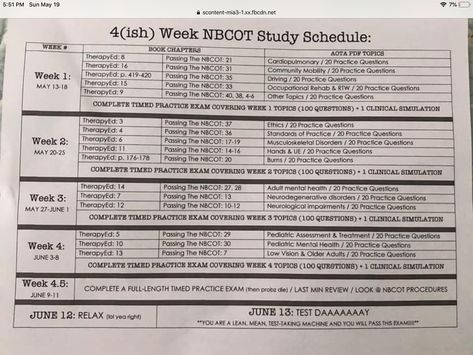 Nbcot Study Plan, Nbcot Study Schedule, Nbcot Exam Prep, Nbcot Exam, Occupational Therapist Assistant, Nothing Worth Having Comes Easy, Occupational Therapy Kids, Occupational Therapy Assistant, College Notes