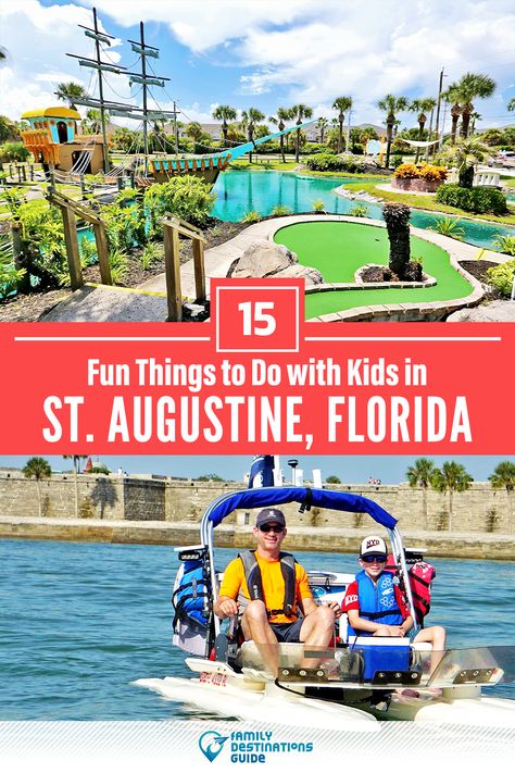 Dreaming about a family vacation to St. Augustine, FL and looking for things to do? We’re FamilyDestinationsGuide, and we’re here to help: Discover the most fun things to do in St. Augustine with kids - so you get memories that last a lifetime! #staugustine #staugustinethingstodo #staugustinewithkids #staugustineactivities Saint Augustine Florida Things To Do, At Augustine Fl, Things To Do In St Augustine Florida, St Augustine Florida Things To Do, At Augustine, Spring Break Florida, Florida With Kids, Florida Vacation Spots, Saint Augustine Beach