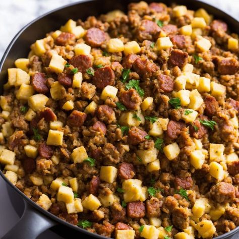 Jimmy Dean Sausage Stuffing Recipe | Recipes.net Jimmy Dean Sausage Stuffing Recipe, Stuffing In The Oven, Jimmy Dean Sausage Recipes, Vegetable Stuffing, Sausage And Egg Mcmuffin, Cornbread Stuffing Recipes, Gourmet Sausage, Sausage Stuffing Recipe, Stove Top Stuffing