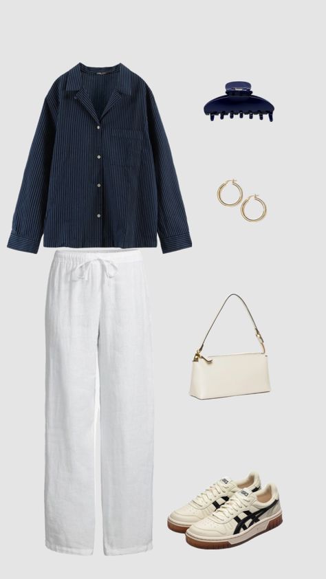 #outfitinspo #coastal #outfitfall #summer #outfitideas #outfit #coastalgranddaughteraesthetic #coastalgrandaughter #coastalaesthetic #coastalgrandmother Polo Longsleeves Outfit Women, Longsleeves Outfit, Girly Summer Outfits, Clueless Outfits, Uni Outfits, Classy Casual Outfits, Causual Outfits, Stockholm Fashion, Business Casual Outfits