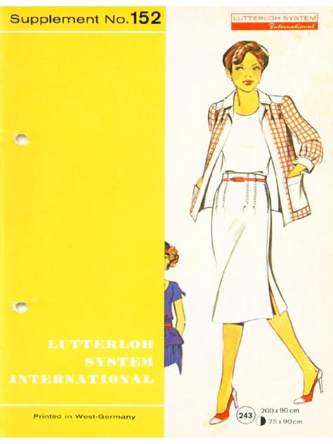 Cloth Patterns from 1979 Lutterloh Patterns, Cloth Patterns, Patron Vintage, Pattern Drafting, Vestidos Vintage, Diy Pattern, Size Pattern, Dots Pattern, Vintage Sewing Patterns