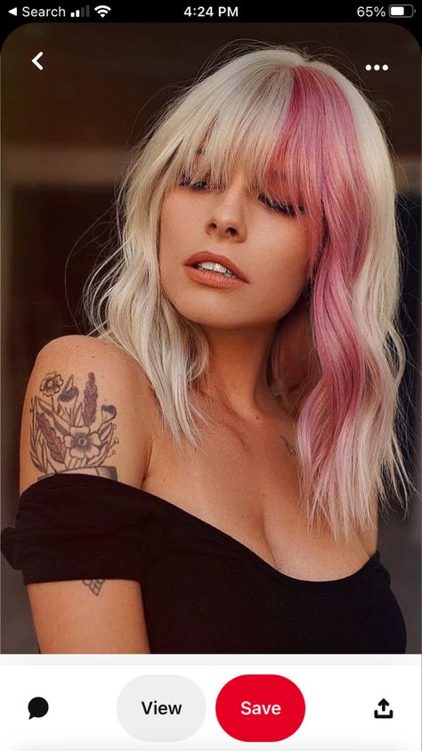 Money Piece Hair Frame, Natalia Dryer Blonde, Best Hair 2023, Color Block Hair, Split Dyed Hair, Split Hair, Hair Dye Colors, Hair Inspiration Color, Hair Inspo Color