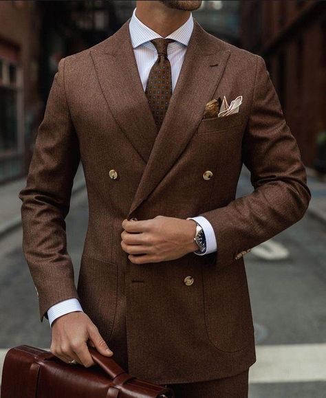 Prom Blazers, Brown Suit, Tuxedo Wedding, Groom Wear, Tuxedos, Double Breasted Suit, Suit Fashion, Womens Clothing Sizes, Clothing Size Chart