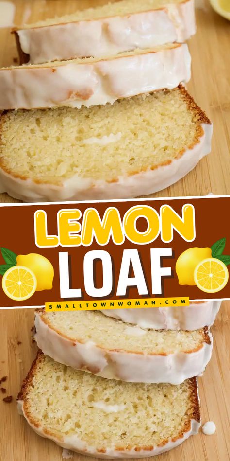 Need a simple breakfast idea? Bake up this lemon bread! Moist with a tangy lemon glaze, this easy lemon loaf is irresistible. This quick bread is also a delicious snack recipe! Easy Lemon Loaf, Lemon Recipes Easy, Lemon Bread Recipe, Health Dessert Recipes, Lemon Bread Recipes, Lemon Loaf Recipe, Cream Cheese Bread, Lemon Bars Easy, Bread Puddings